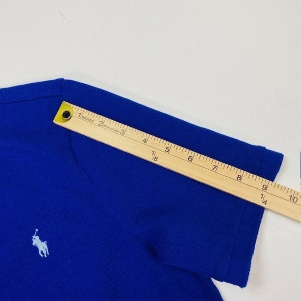 Polo Ralph Lauren Mens Classic Fit Cotton Mesh Polo Shirt Royal Blue Medium Logo
